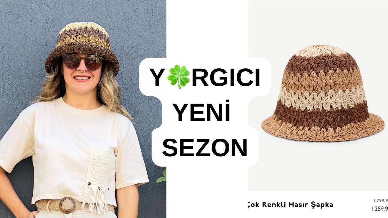 Y🍀RGICI YENİ SEZON HASIR RENKLİ ŞAPKA YAPIYORUZ #markachallenge