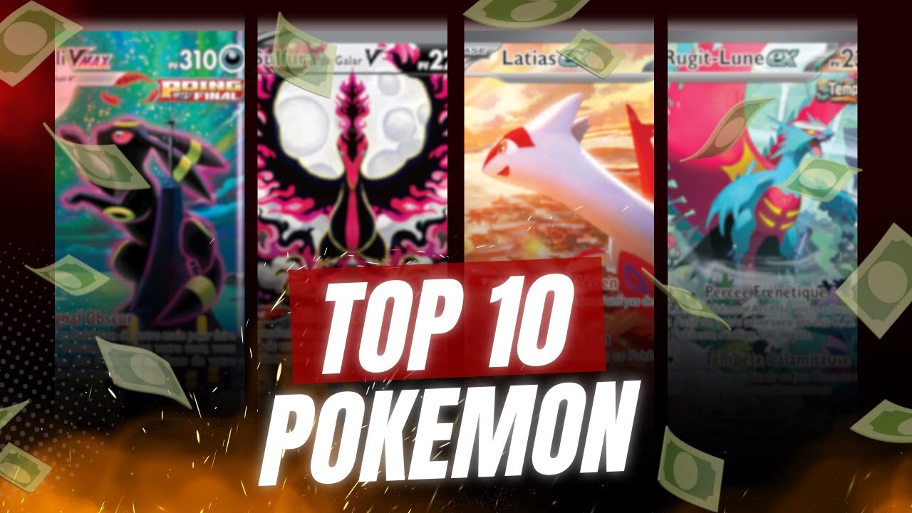 TOP 10 : CARTES POKÉMON à plus de 500€ ! Les PLUS CHÈRES d'Épée & Bouclier ET Écarlate & Violet 2025
