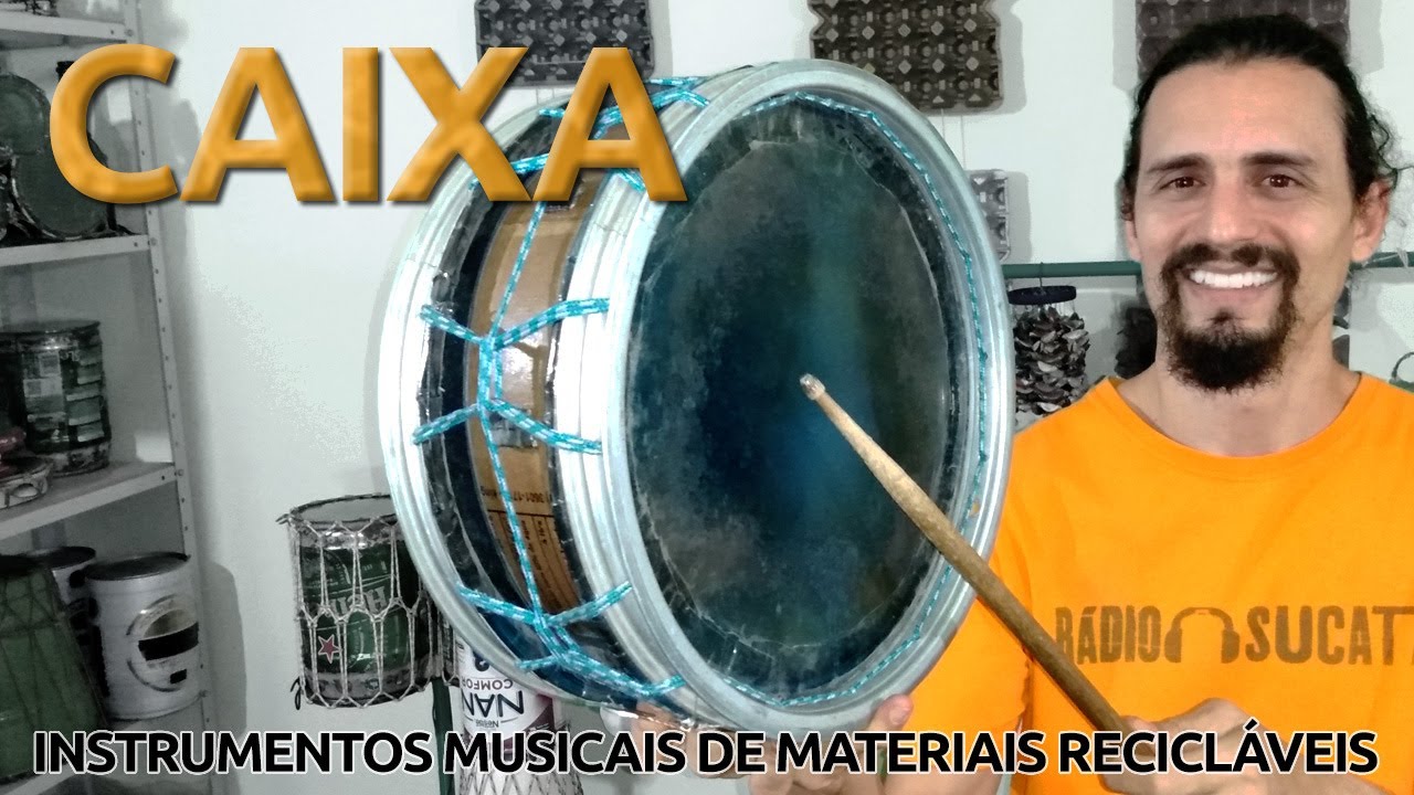 Caixa - Instrumentos musicais de materiais recicláveis