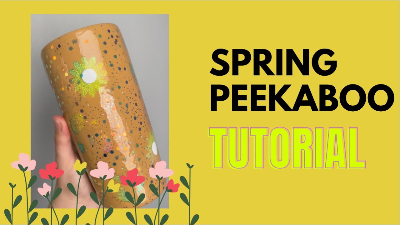 Spring cheetah/floral peekaboo tumbler
