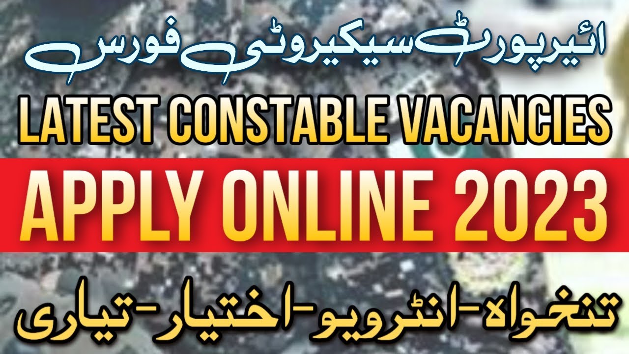 ASF Jobs 2023|ASF CONSTABLE Jobs 2023|Join ASF as CONSTABLE|Airport Security Force Jobs|