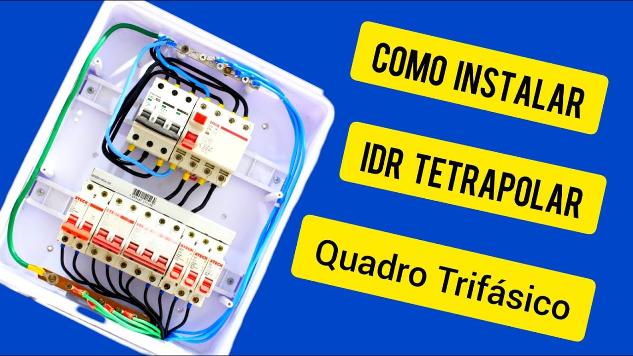 Como Instalar IDR (DR) Tetrapolar no quadro Trif&aacute;sico Simples