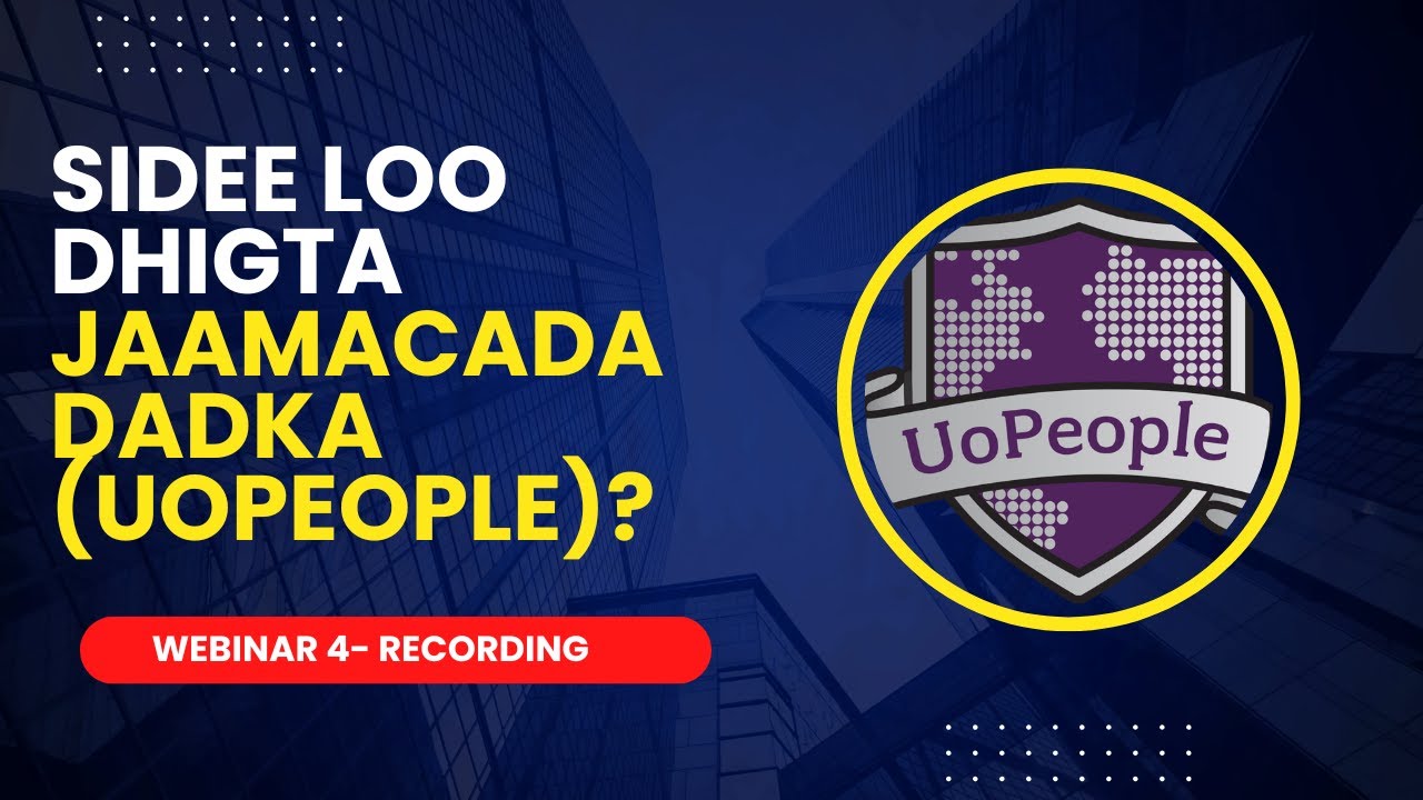 Waa sidee waxbarashada Jaamacada Dadka (Uopeople) ?