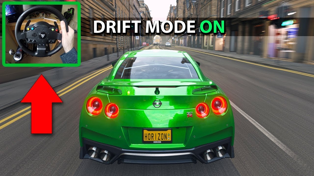 Forza Horizon 4 Nissan GTR Drifting in Edinburgh! (Steering Wheel w/Shifter Gameplay)