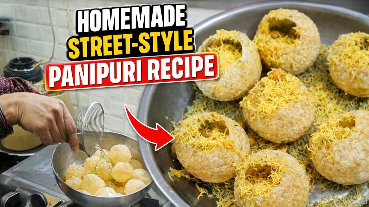 Homemade easy panipuri Recipe 😋♥️