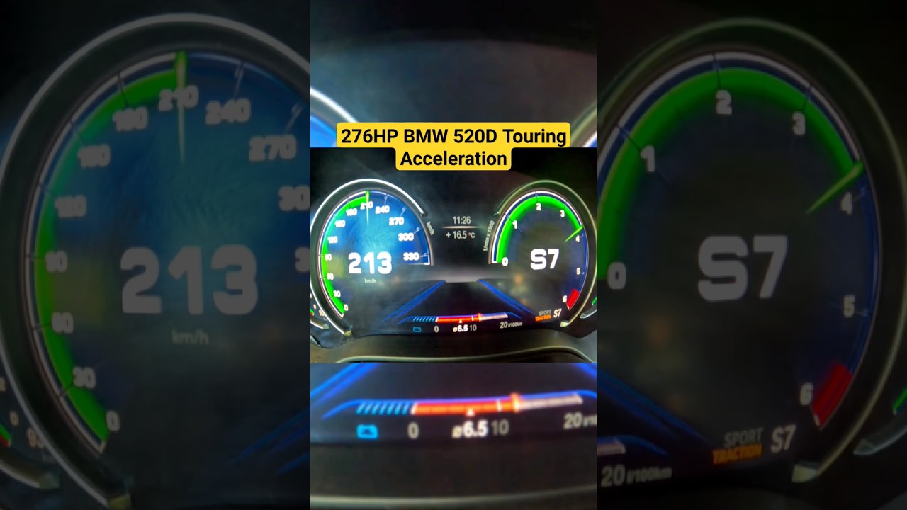 276HP BMW 520D Touring Acceleration 🚀🔥