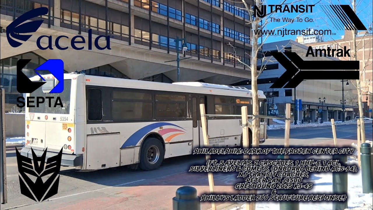 Philadelphia 2/5/26: Dark of the Frozen Center City (Ft. Amtrak, NJ Transit, & Septa