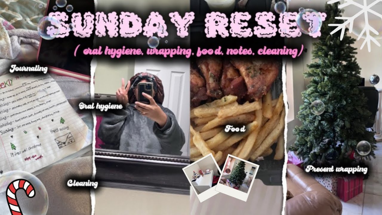 Winter Sunday reset Vlogmas day 2 | oral hygiene, wrapping, cleaning, journaling |