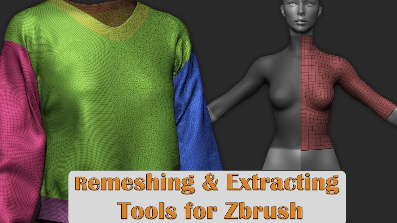 Remeshing and Extracting Scripts pack for Zbrush