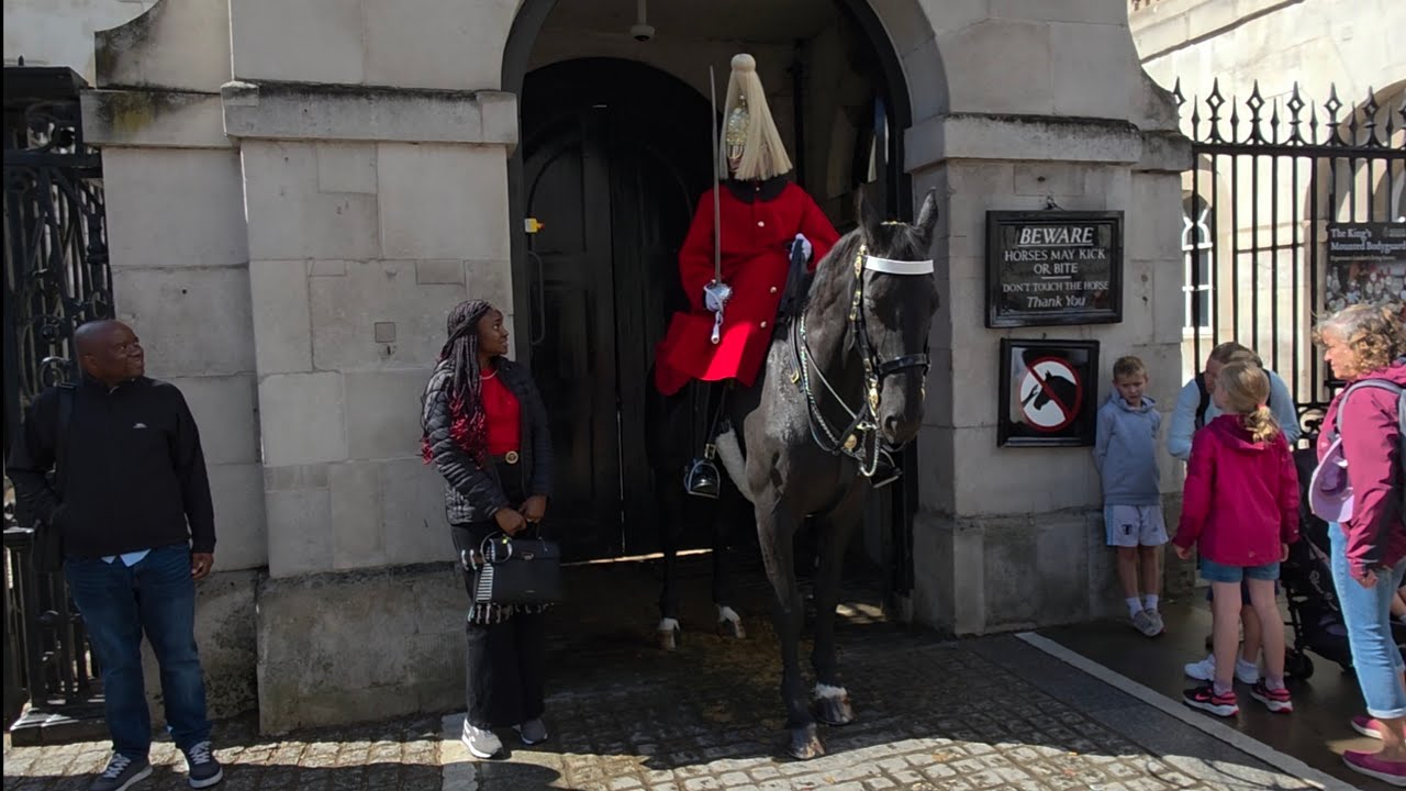 Did She Even Know the Guard Was Telling Her to Leave the Box?