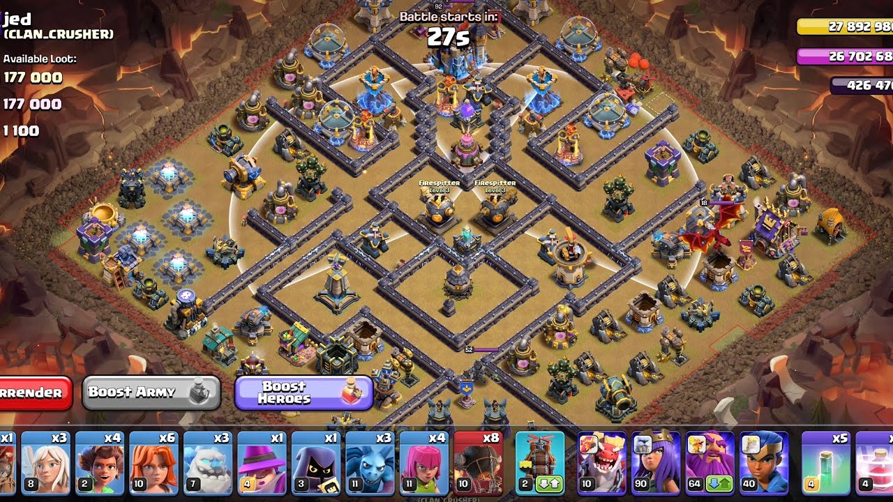 TOWNHALL 15 VS TOWNHALL 18 CLAN WAR ATTACK STRATEGY