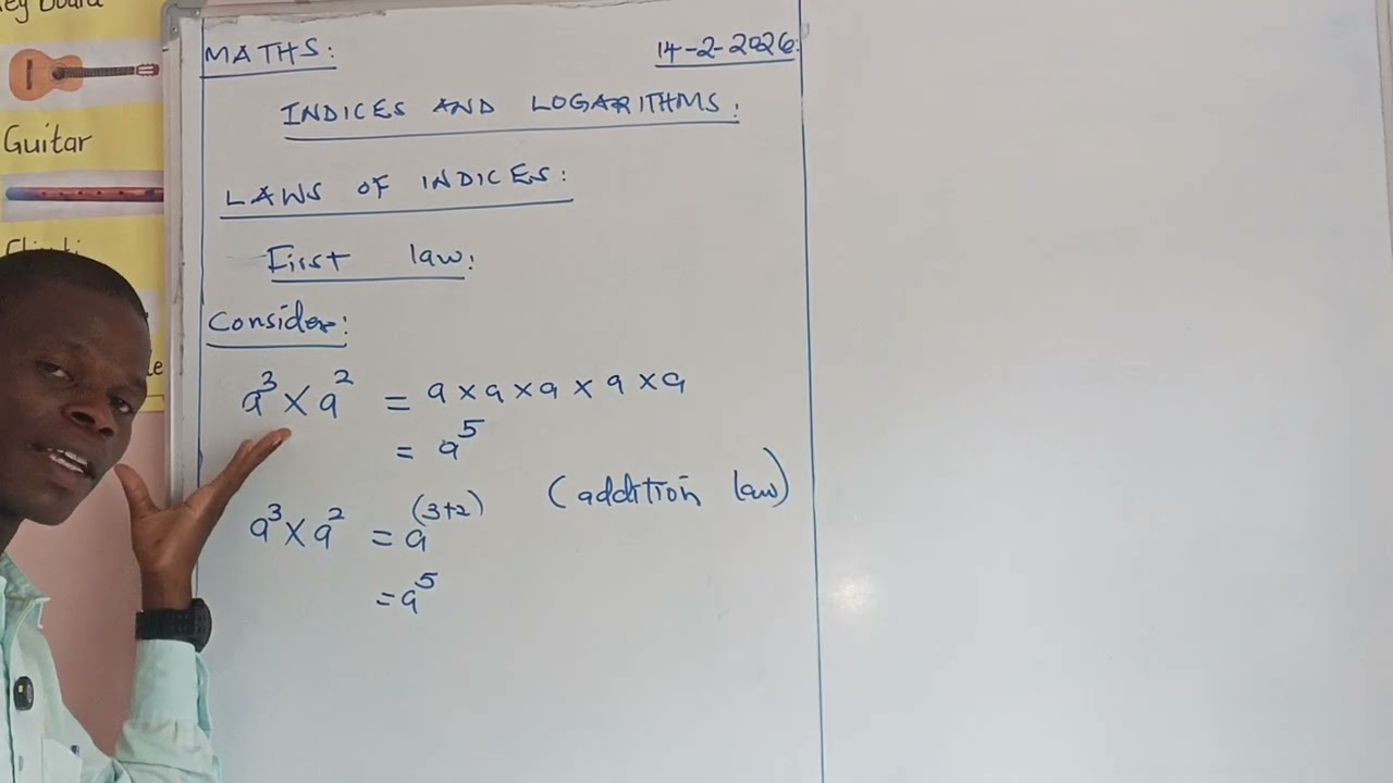 MULTIPLICATION OF NUMBERS IN INDEX FORM - ( INDICES LESSON 2 JSS GRADE 9 MATHS TOPIC 1 NUMBERS ).