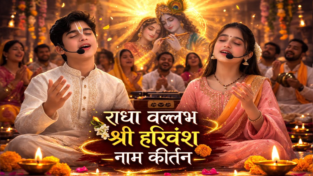 Radha Vallabh Shri HarivanshNaam Kirtan | Soulful Radha Naam BhajanDivine Vrindavan Bhakti 