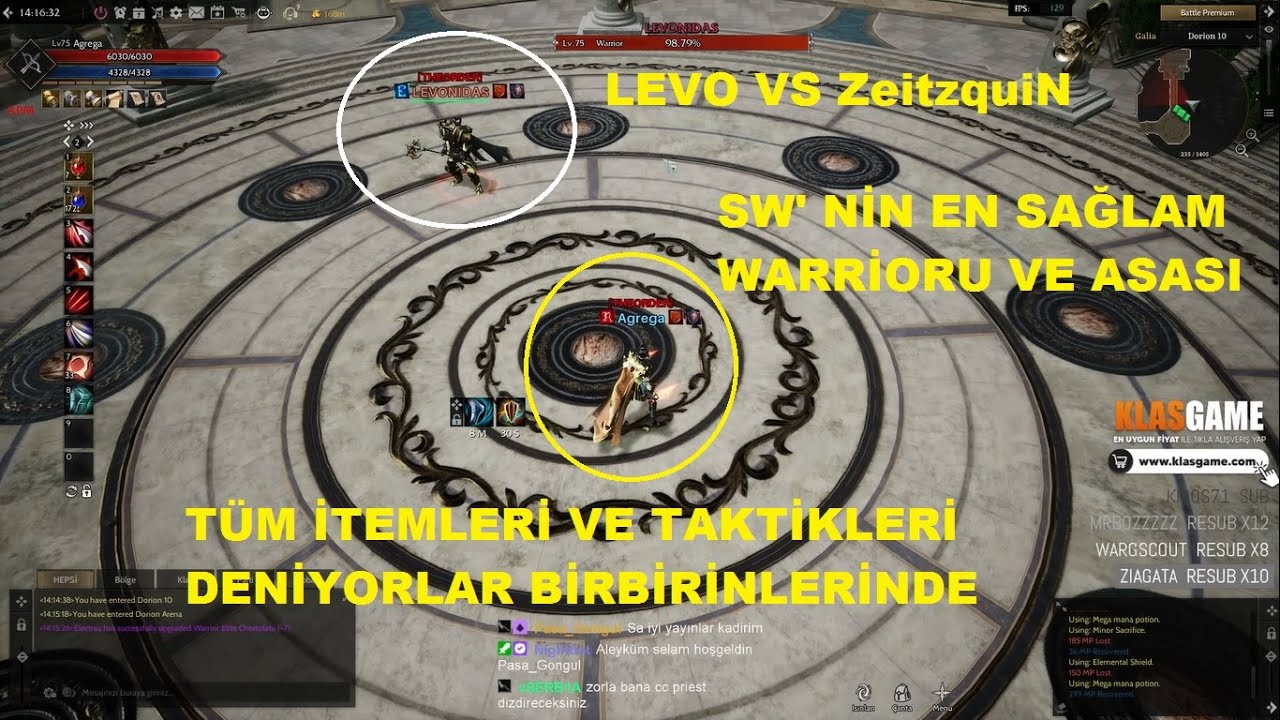 ZeitzquiN |+9 Hatred Blade' li Char İle Levonidasa Karşı Arena' da Vs Atıyor | Rise Online