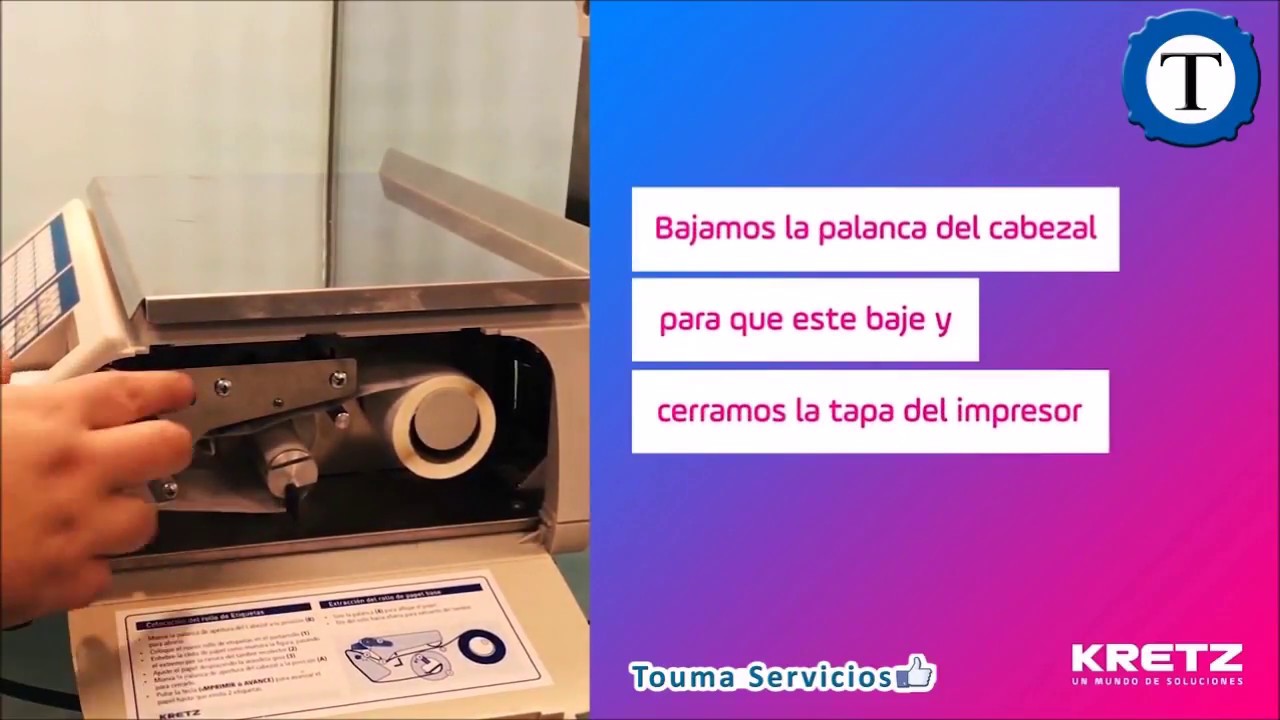 Colocar Rollo de Etiquetas en balanza Kretz - Report NX