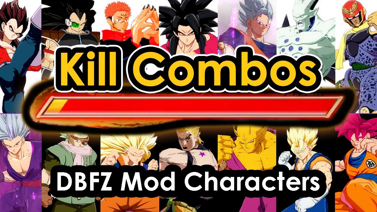All 14 Mod Characters Solo ToD Combos - DBFZ