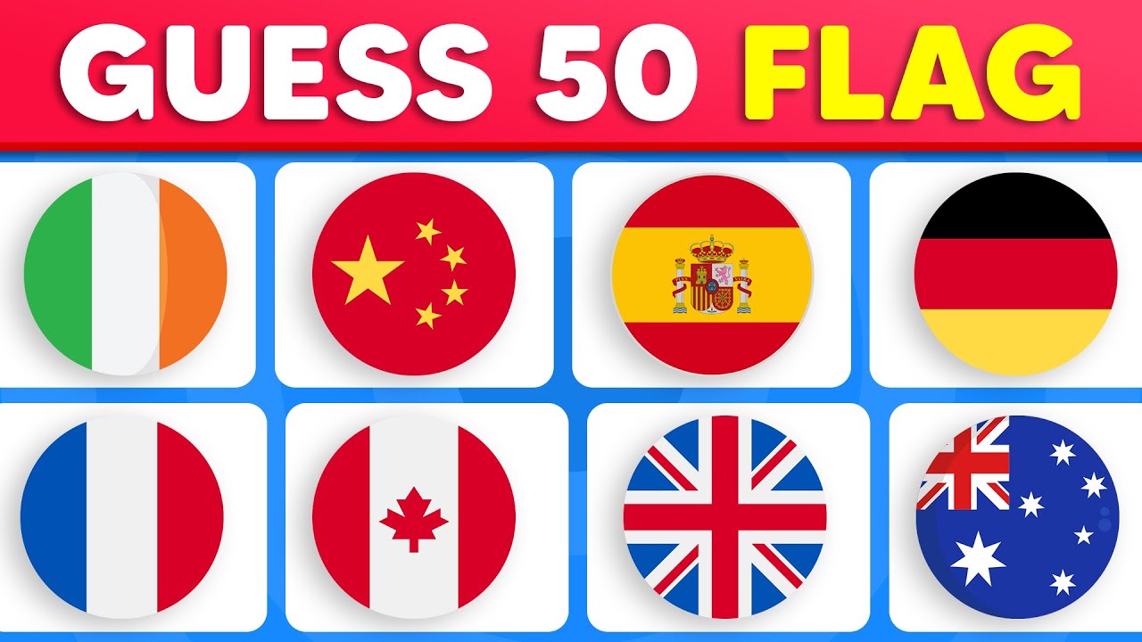 Guess the 50 Countries by their Flags | Ultimate Flag Quiz 🚩🎌