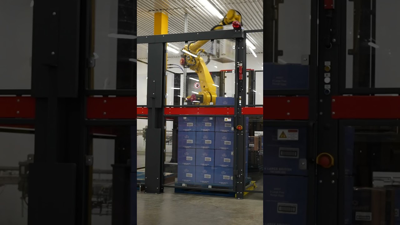 Palletisation of egg boxes