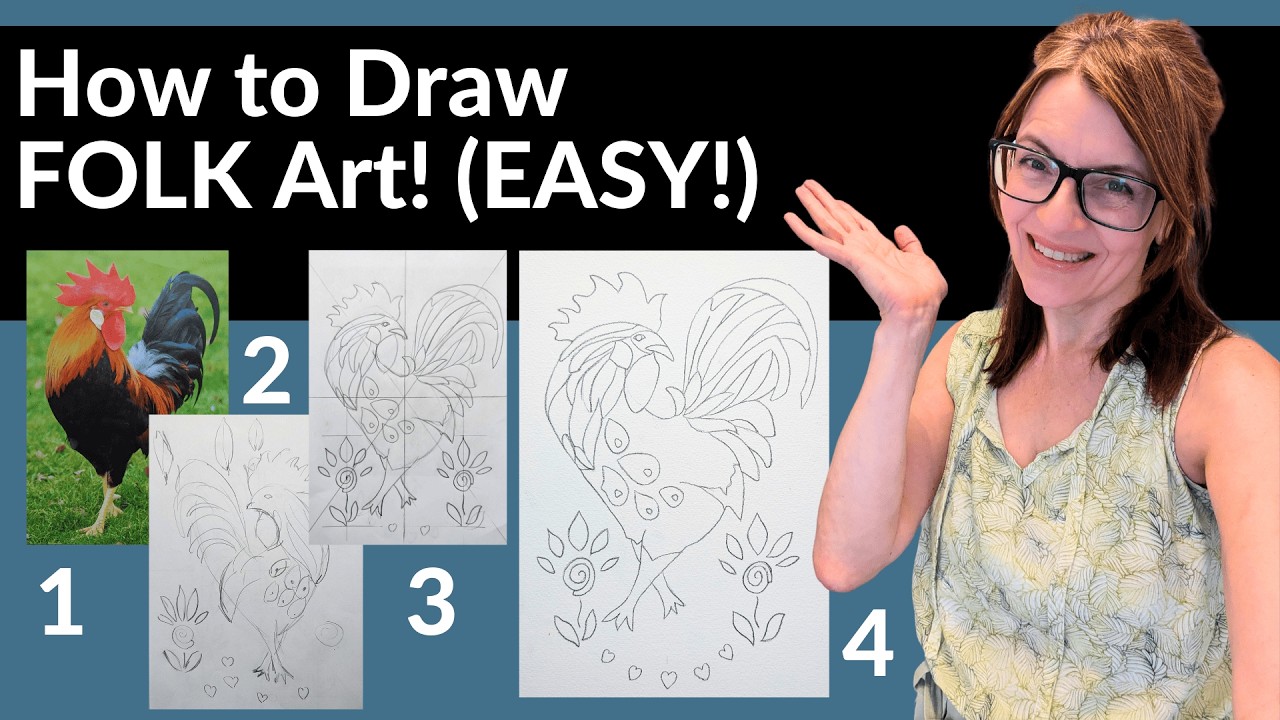 Create Magical FOLK ART! (from Inspiration to Drawing)