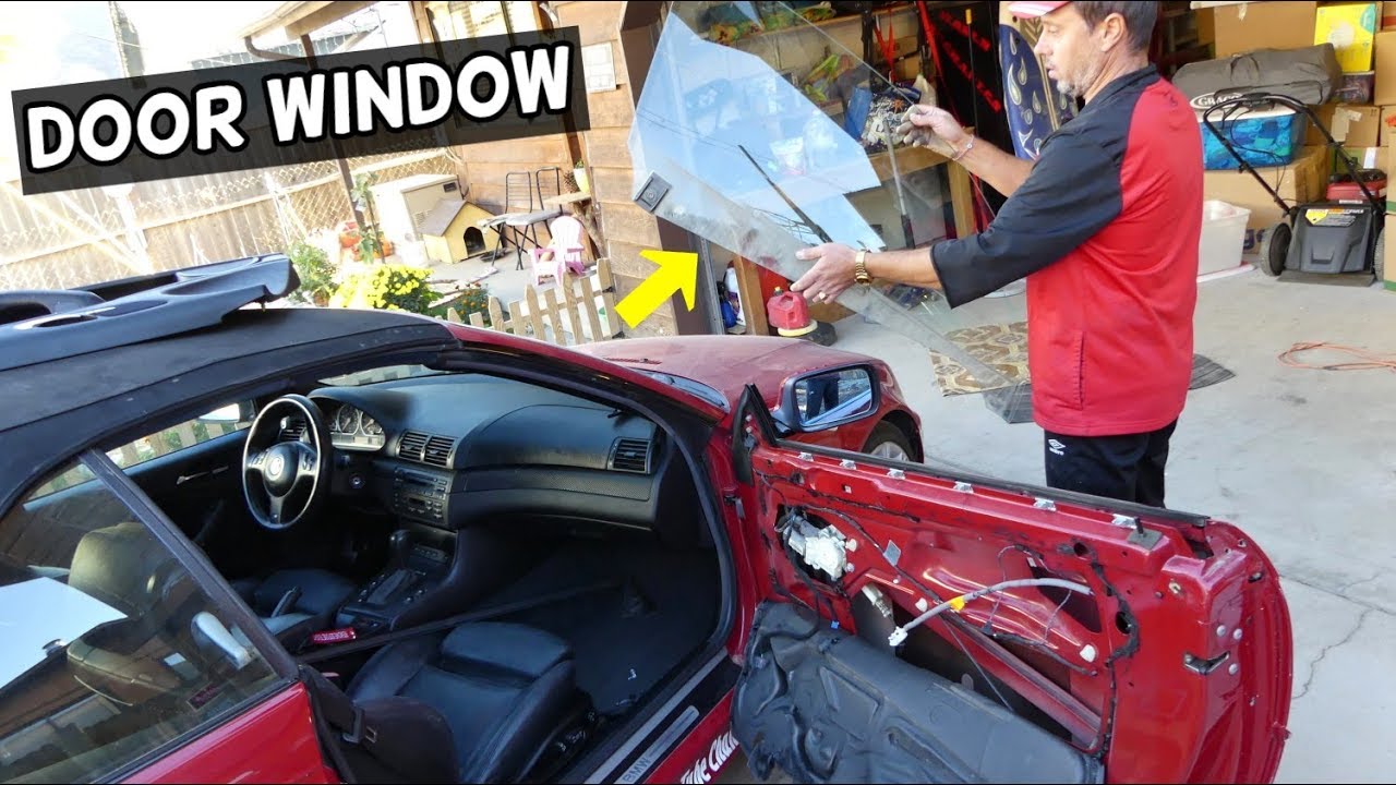 HOW TO REMOVE OR REPLACE FRONT DOOR WINDOW ON BMW E46 COUPE CONVERTIBLE