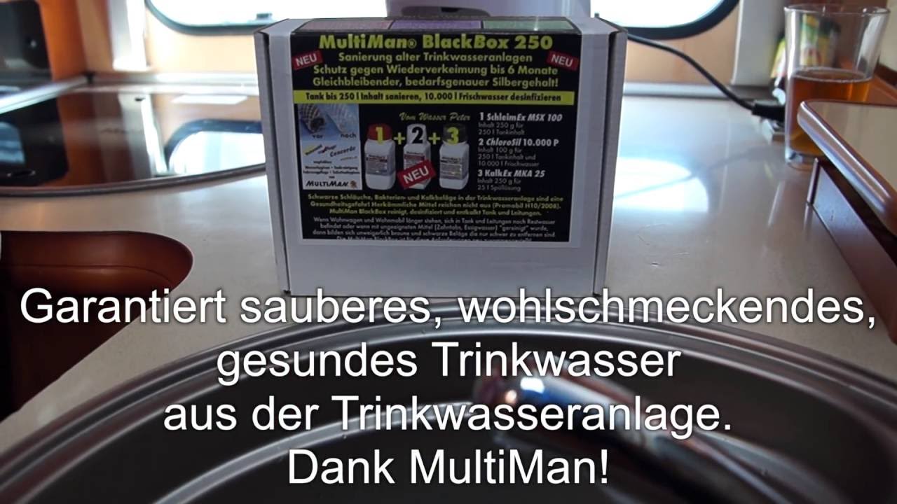Wassertankreinigung und Wasserentkeimung in Wohnmobil, Wohnwagen, Boot und Yacht