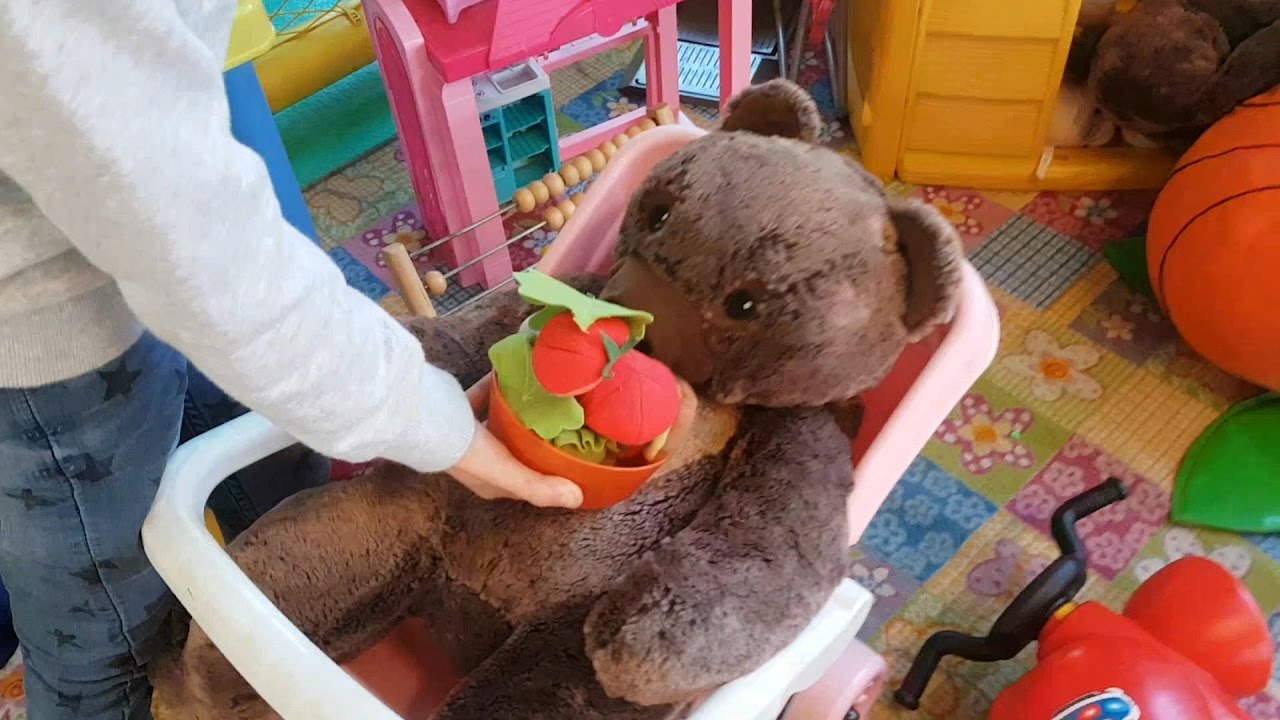 Playtime for kids at indoor playground. Sliders, bugs, teddy bear,. Video from KIDS TOYS CHANNEL