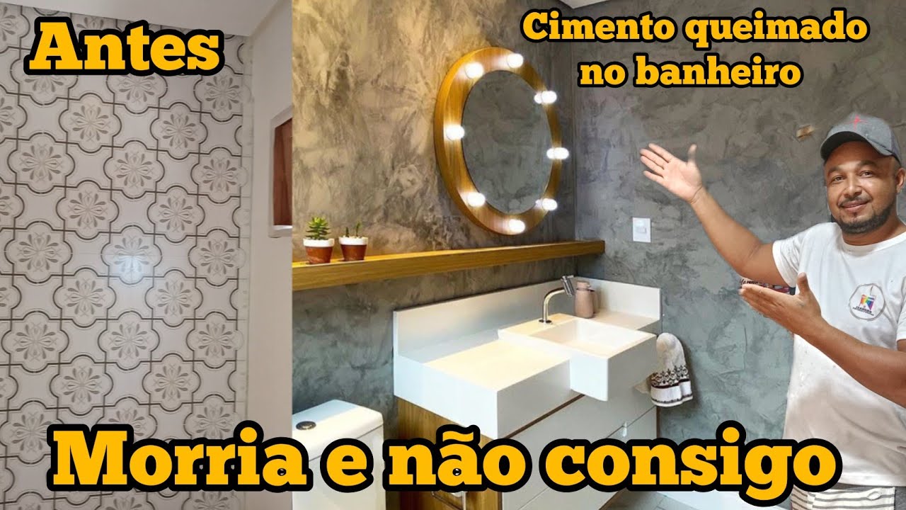 cimento queimado polido,morria e não sabia, transformação incrível