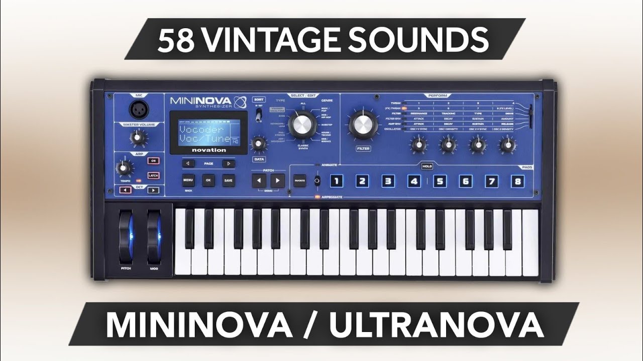 MININOVA - ULTRANOVA ♫ 58 Custom Sounds ► Vintage Synth
