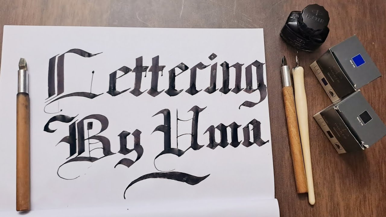 Elegant Gothic Dip Pen Calligraphy ✒️ | Relaxing Ink Flow | LetteringByUma
