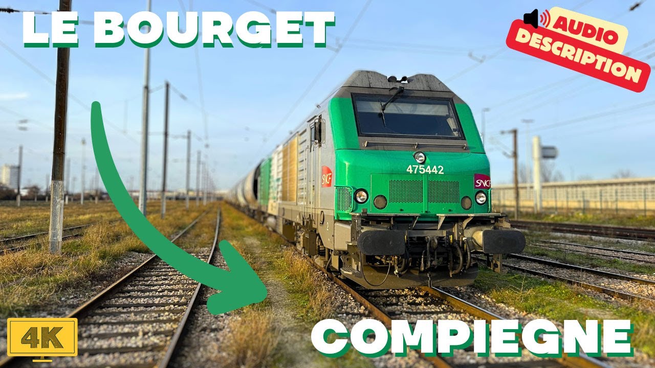 [4K] Voyage en cabine immersif et 📢COMMENTÉ 📢 entre LE BOURGET et COMPIEGNE en BB 75400