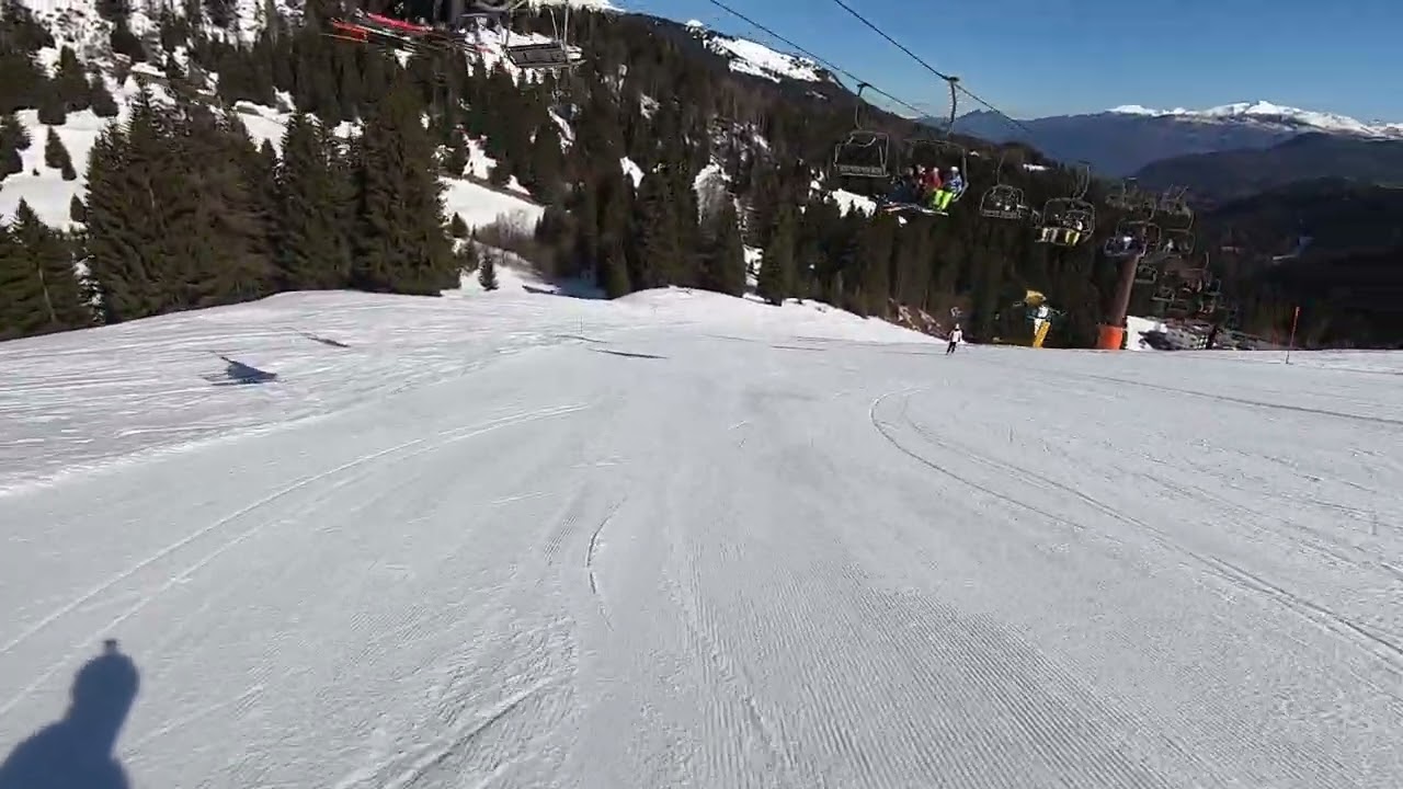 Piste 4 red, Folgaria Italy, 2024 March