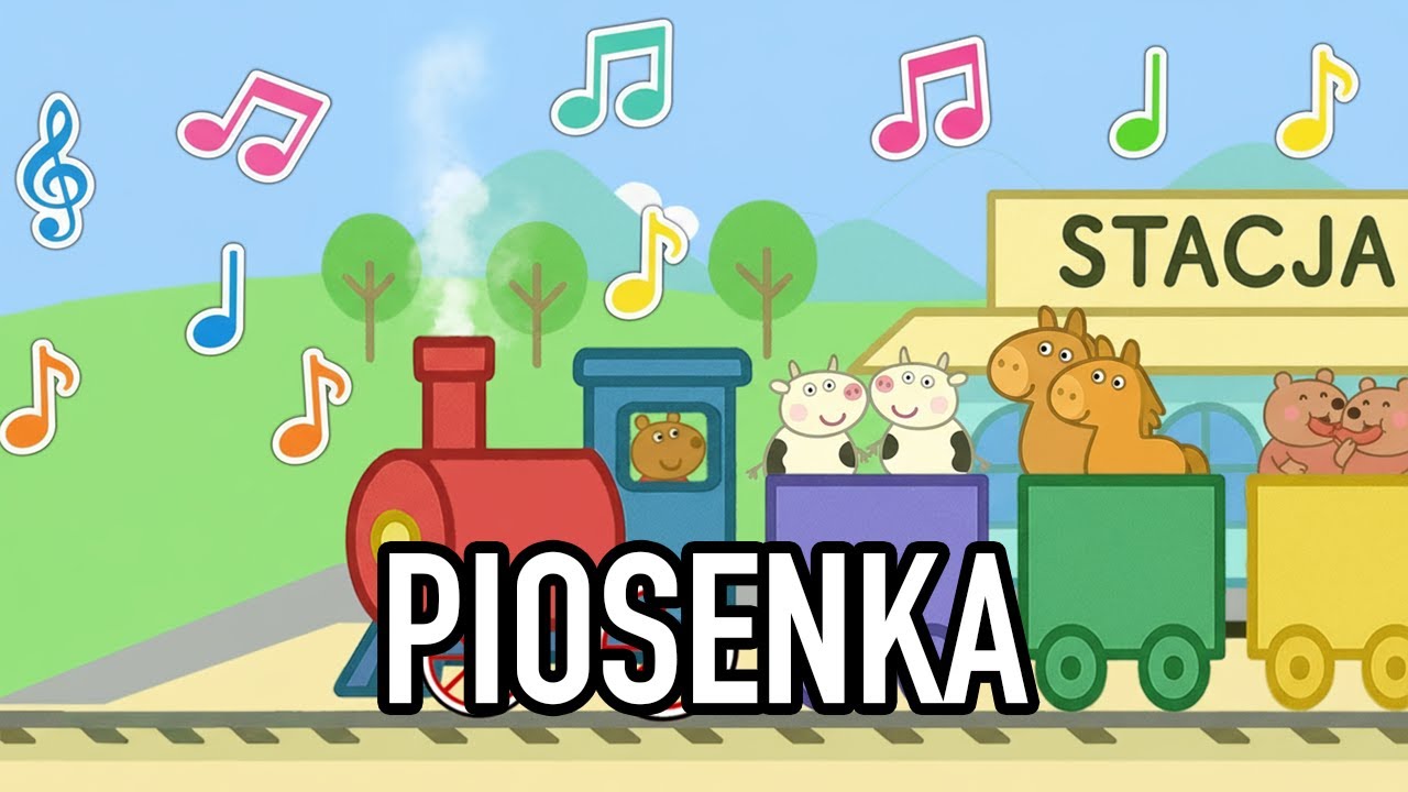 LOKOMOTYWA Julian Tuwim | Piosenka dla dzieci po polsku | #piosenkidladzieci #miśnikoś