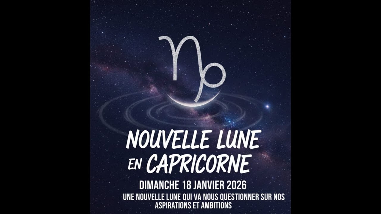 Nouvelle lune en capricorne du dimanche 18 janvier 2026 : ambitions et aspirations