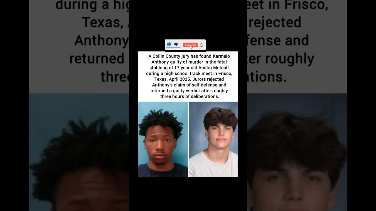 Collin found Karmelo Anthony guilty of murder for the fatal stabbing of 17-year-old Austin.#Shorts
