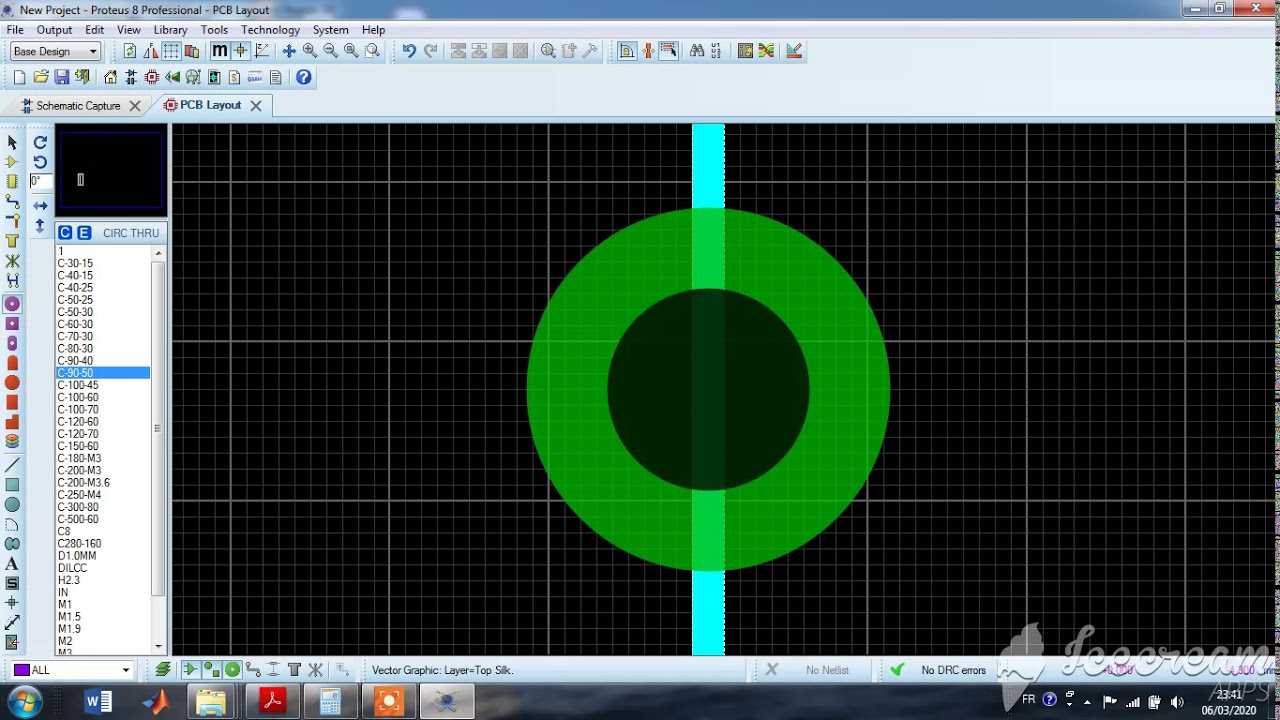 current senser LA55-p PCB design on PROTEUSE -- part2