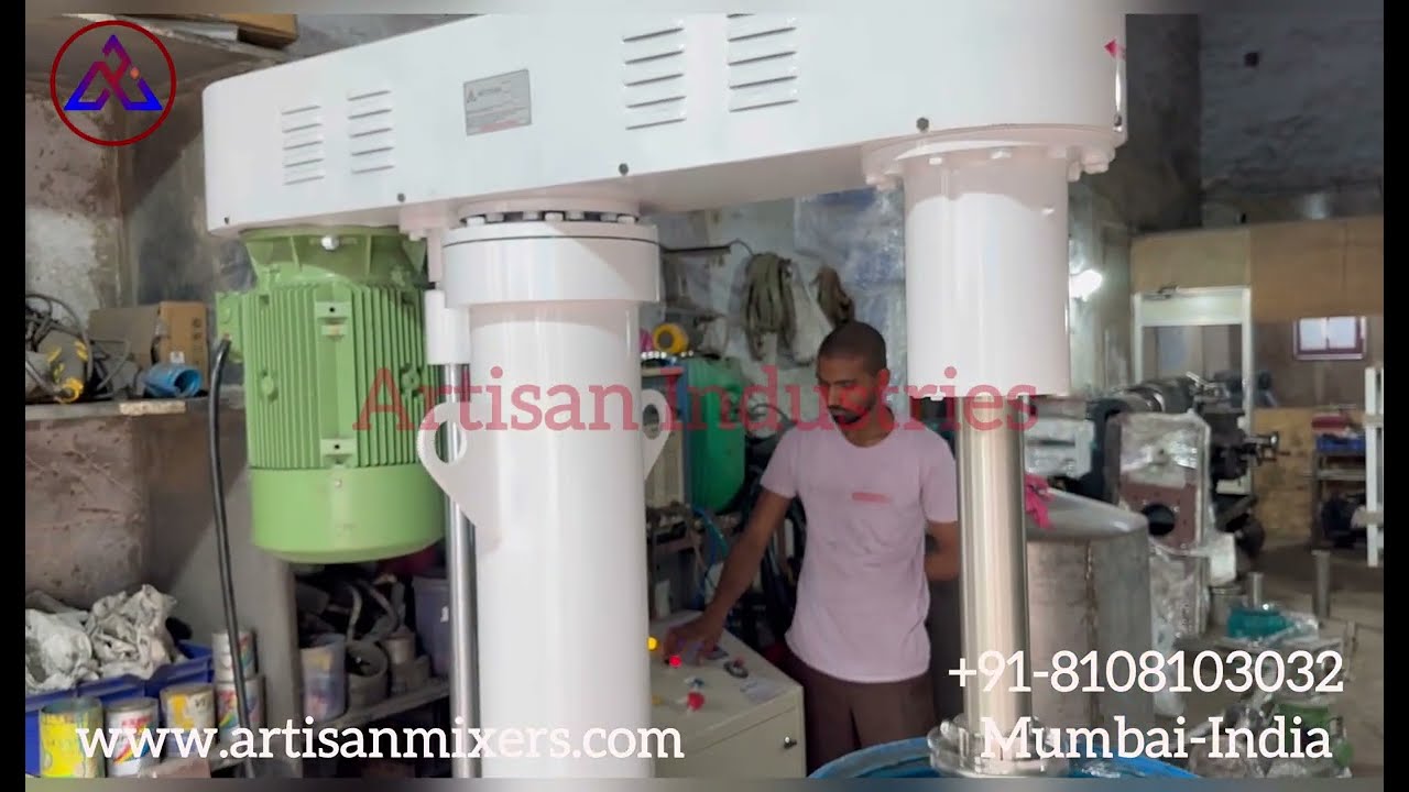 1000 Litre Paint Mixing High Speed Disperser- Hydraulic Lifting