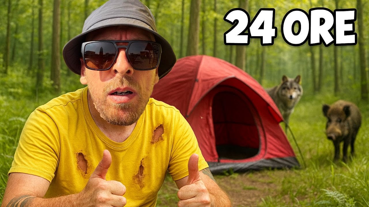 Sopravvivo 24 ORE in una Foresta Piena di Lupi e Serpenti! 🐺⛺ (Esperimento Estremo)