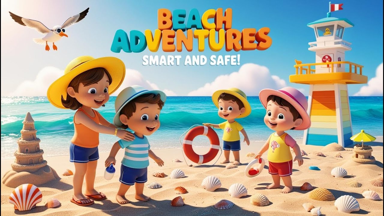 Beach Adventures 🌴 | Smart and Safe Song for Kids | Fun Skills Music