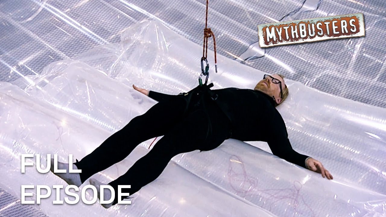 Can helium balloons lift an entire raft into the sky? | MythBusters | S3 E09 | Full Episode
