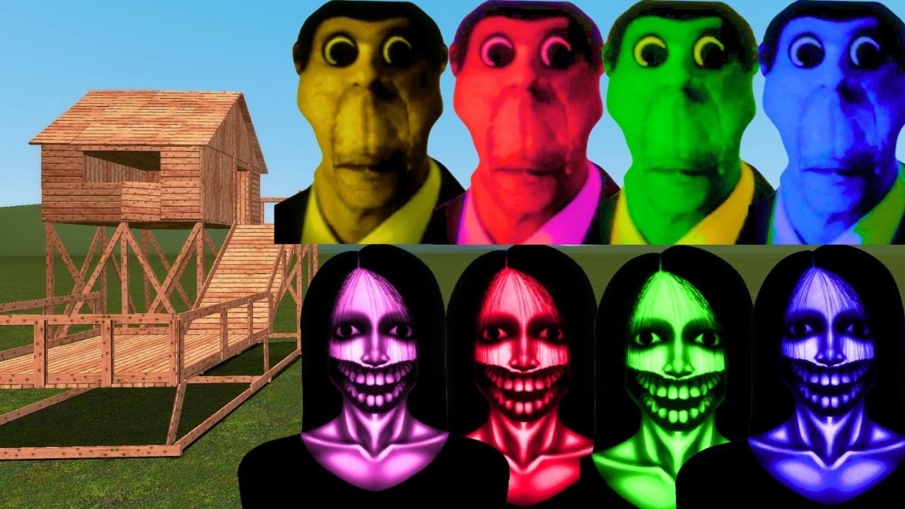 Kuchisake Onna, Obunga Vs Towers In Garry's Mod (Part 1)