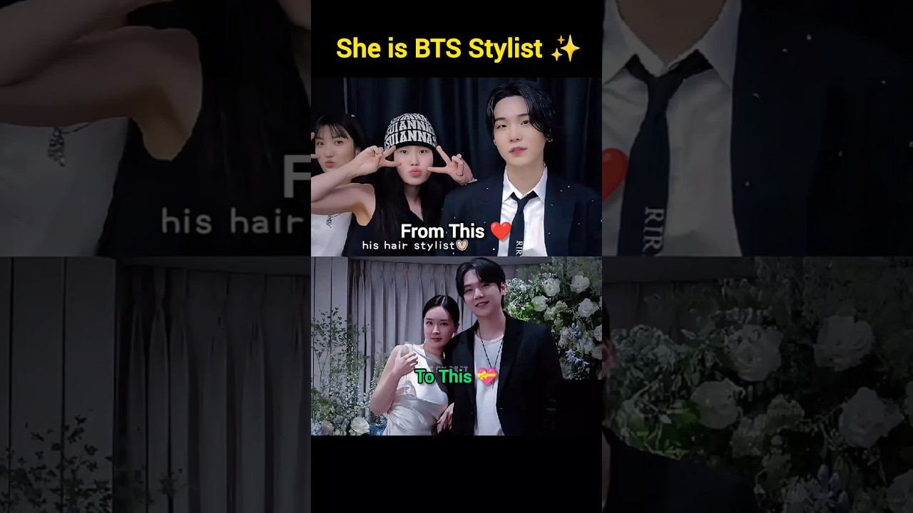 She is BTS Hairstylist ✨🥰 Suga at His Hairstylist Wedding ✨ #fypviralシ #bts