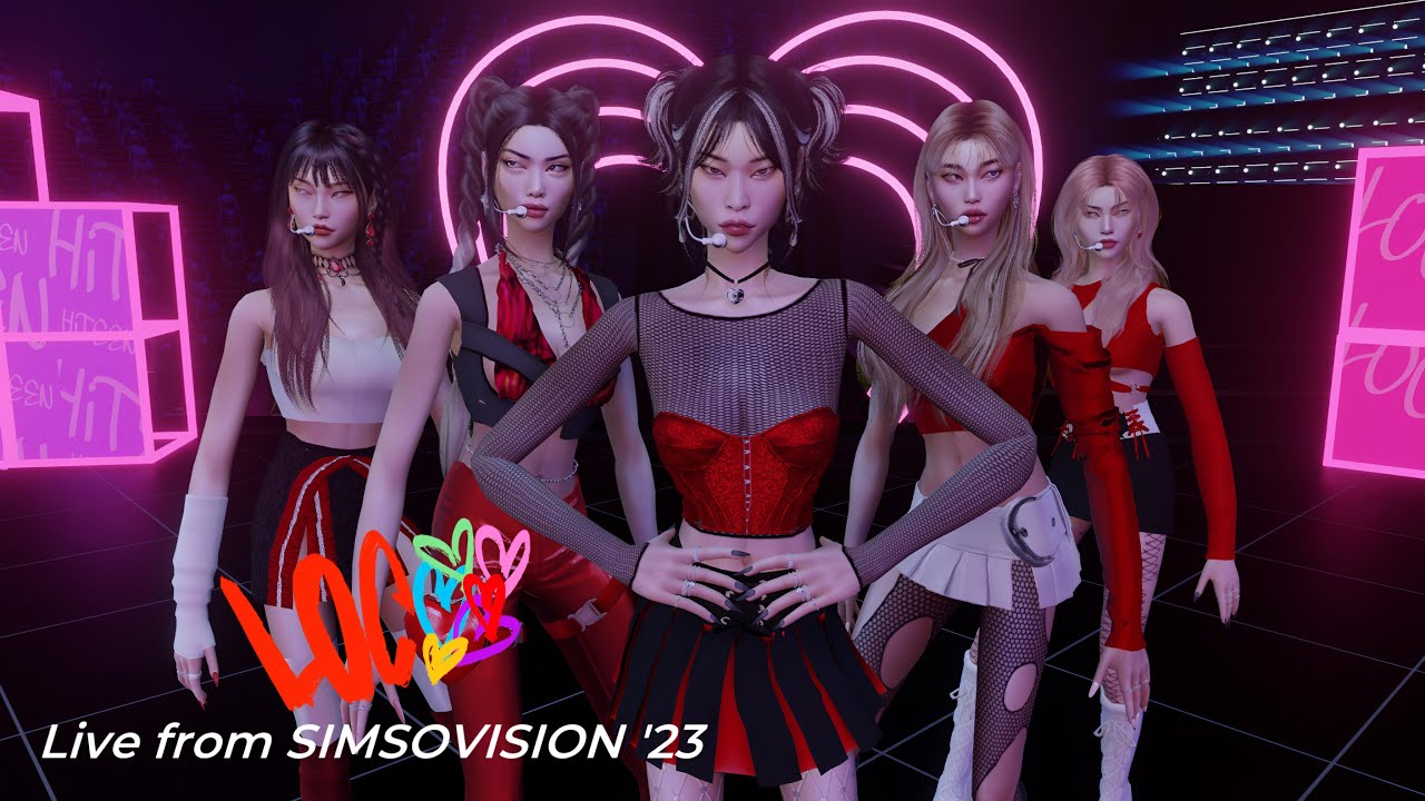 HiTEEN - INTRO + ‘LOCO’ Live from Simsovision ‘23 in Strangerville (SIMS 4 K-POP DANCE VIDEO)