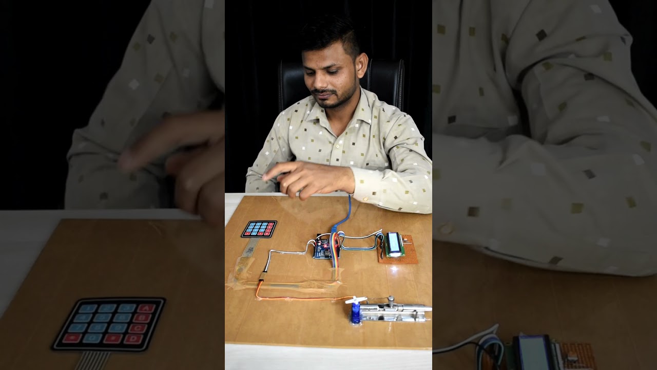 Password Control Door Lock Project, Automatic Door Lock System #science #shorts