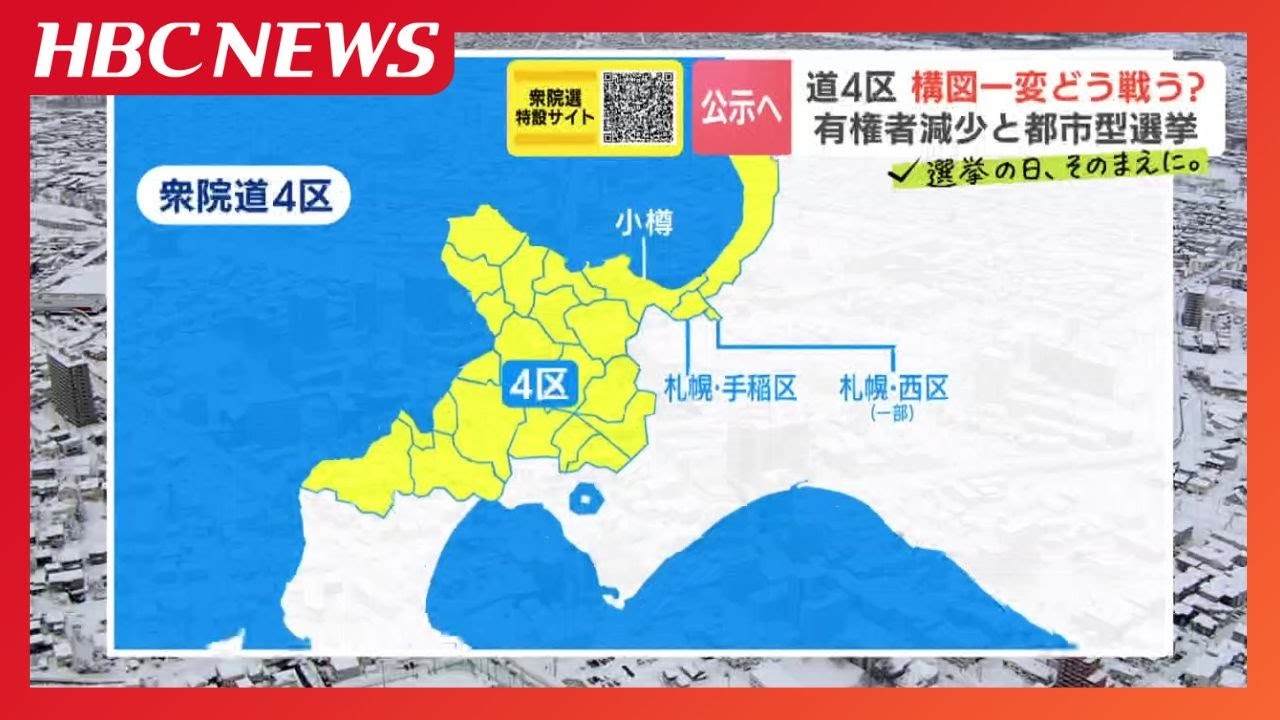 【衆議院選挙2026】有権者減少と都市型選挙が重なる北海道4区　大きく変わる与野党構図に加え、超短期決戦をどう戦う?　候補予定者それぞれの戦略は