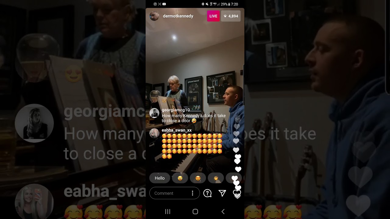 Dermot Kennedy Part 2/2 Instalive  with family (25 Dec)