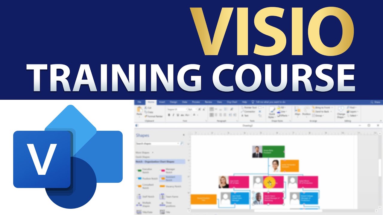 MICROSOFT VISIO TUTORIAL | Learn to DRAW DIAGRAMS, ORG CHARTS & NETWORK DIAGRAMS