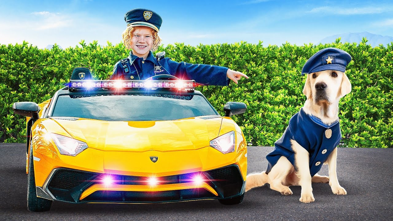Braxton and Ryder Show: Pretend Play as Police Kids | Teaching Good Habits to Children