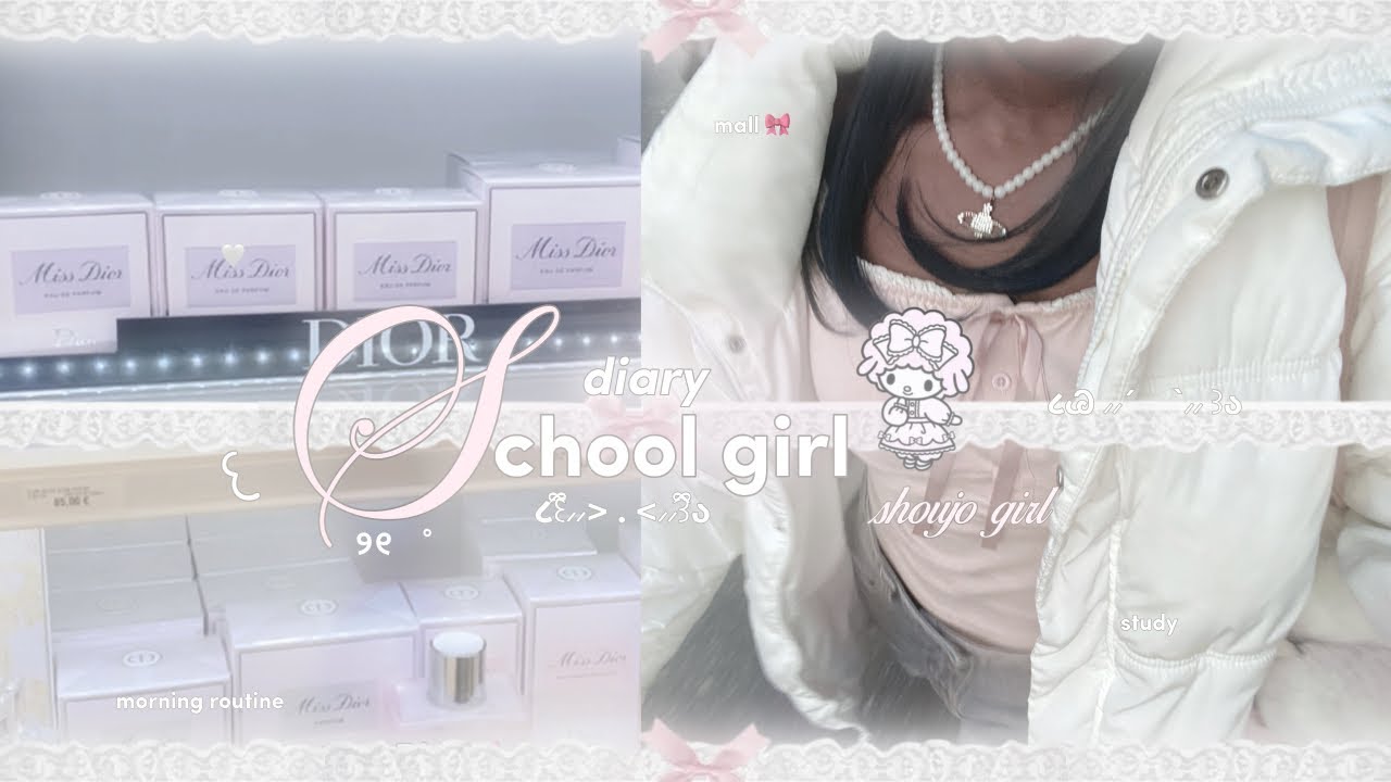 SCHOOL GIRL diary 📔🎀 ep.3 productive study, mall, exam szn,.. ft. Mimumimu 🦢