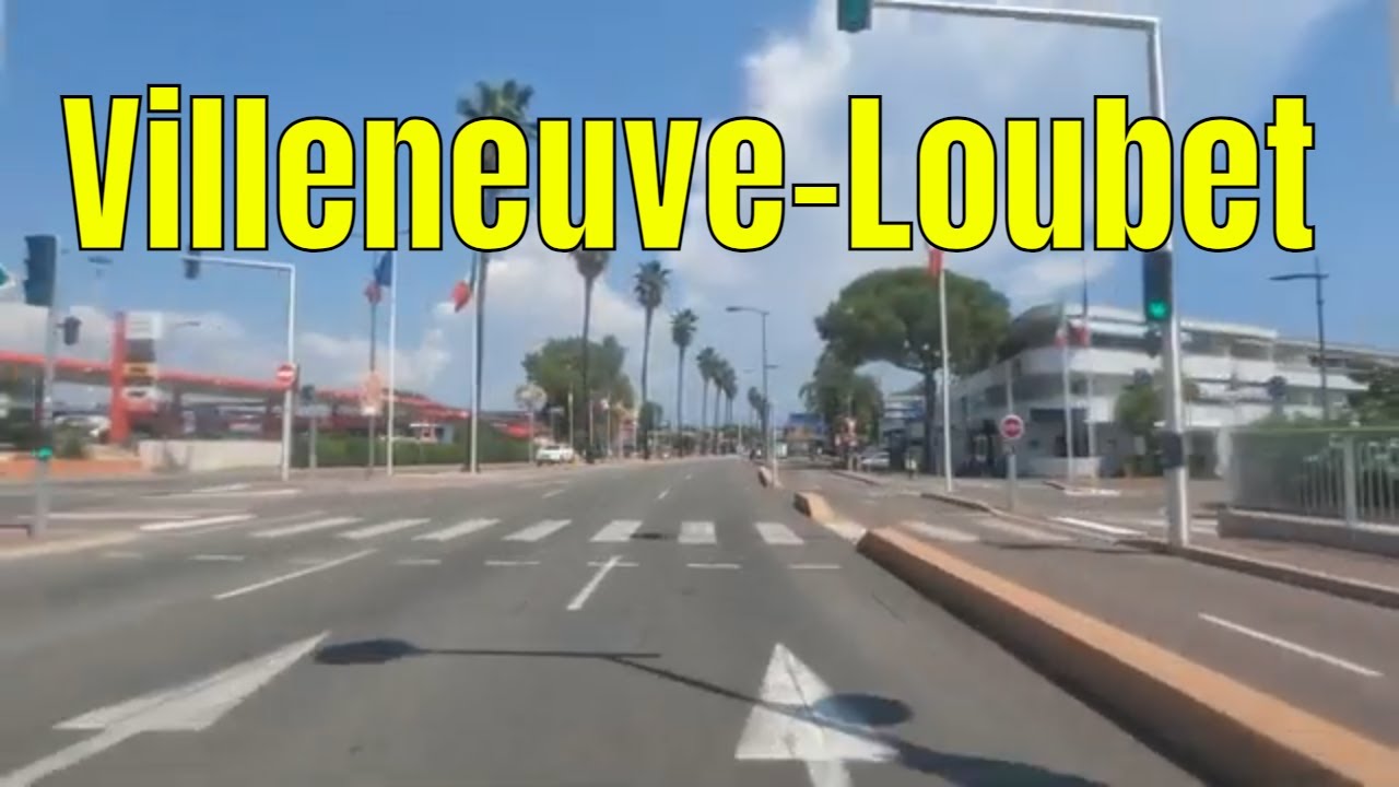 Villeneuve-Loubet -  4K- Driving- French region