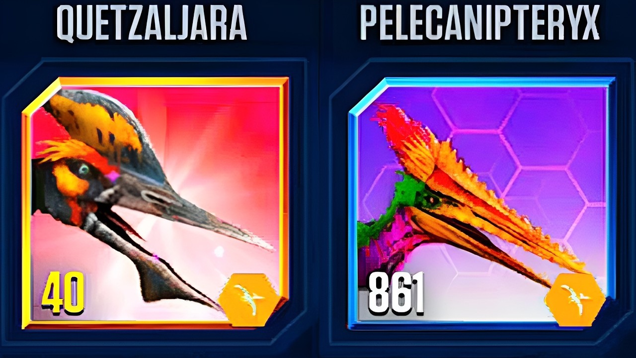 BATTLE MODS QUETZALJARA VS PELECANIPTERYX | JURASSIC WORLD THE GAME